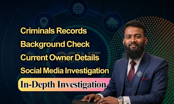 background check with criminal records and social media screening, osint