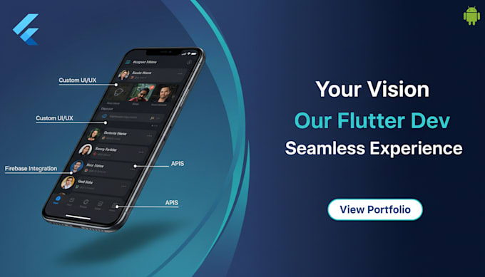 develop a custom flutter android mobile app