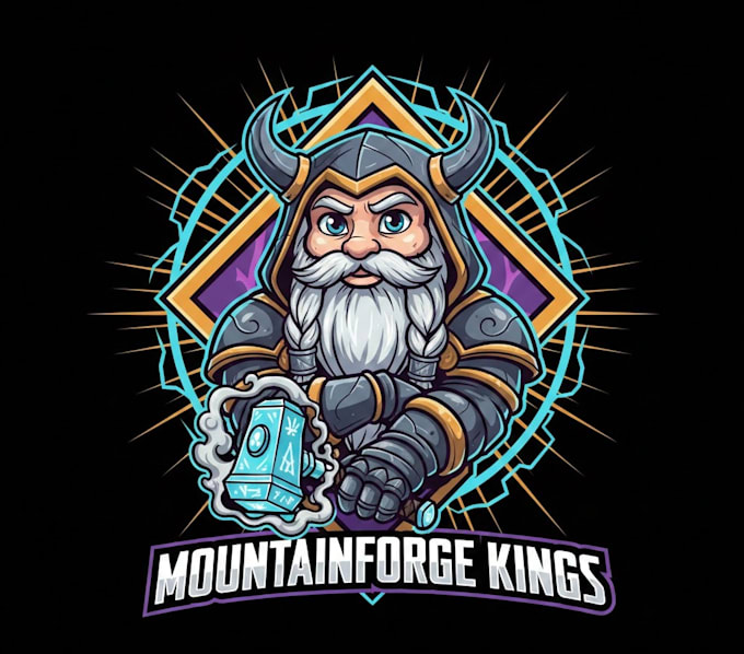 do a dwarf mascot logo with t shirt design