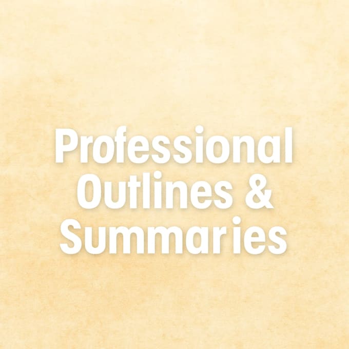 turn your book idea into a clear outline or summary