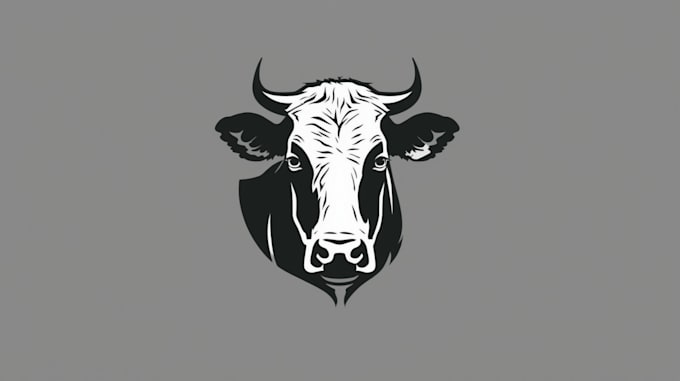 custom cow logo design  unique, friendly memorable branding