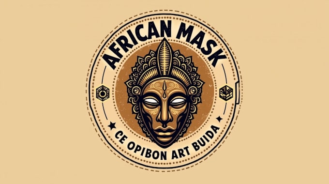 do creative business african mask logo