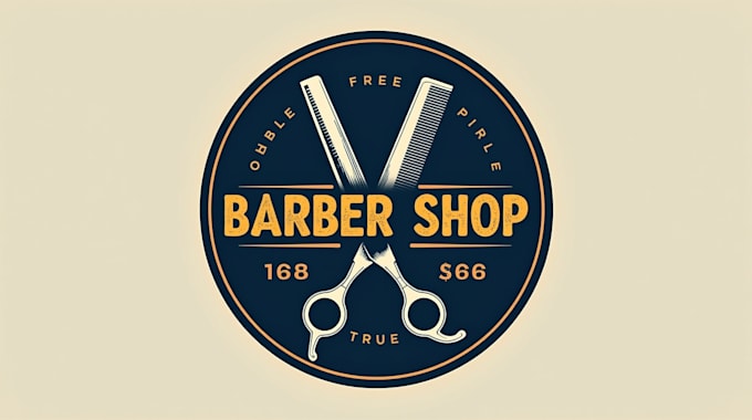 make eye catching barber shop logo