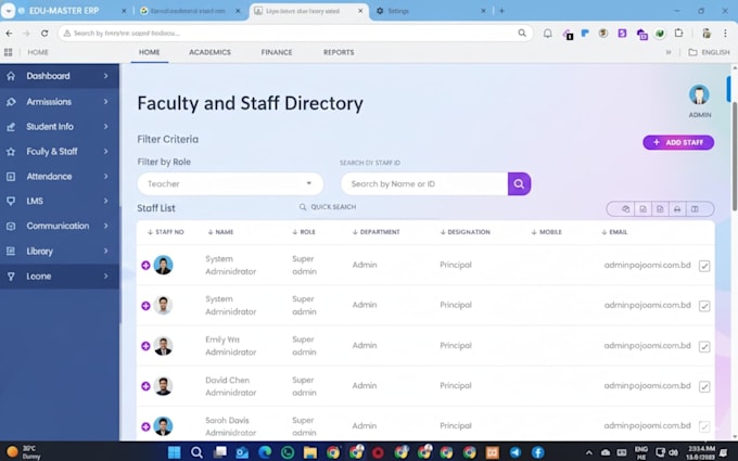 develop a custom school management system, erp, or student app