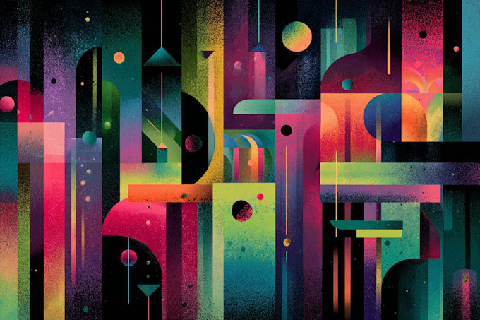 paint expressive colorful abstract portraits