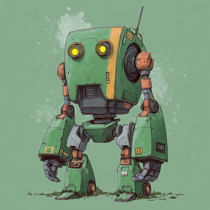 create stunning sci fi robot character art for your project