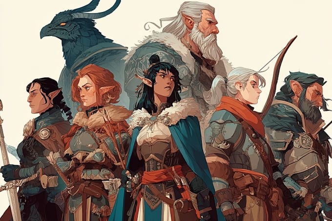 draw your dnd party