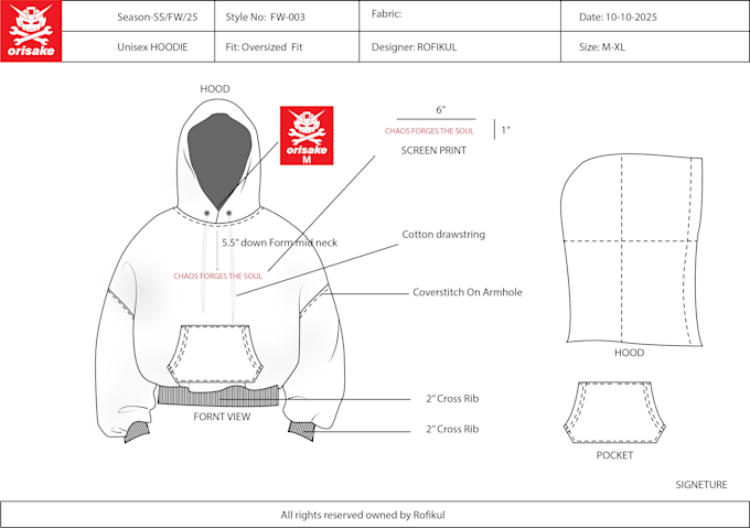 design custom hoodies jacket tech pack
