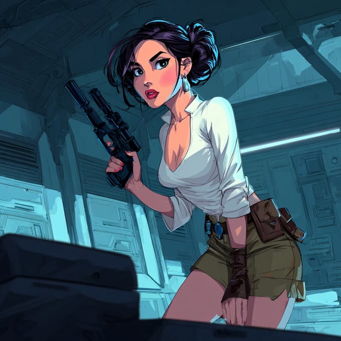 create a star wars custom illustration or fan art