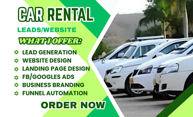 Car rental leads car dealership limo car booking rental website ...