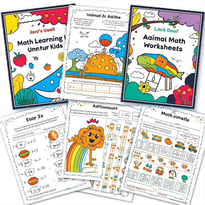 design personalized learning worksheets, activity sheets, workbooks for kids