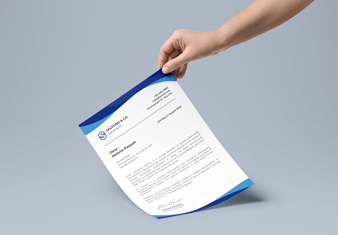 make custom premium letterhead design in 1 hour