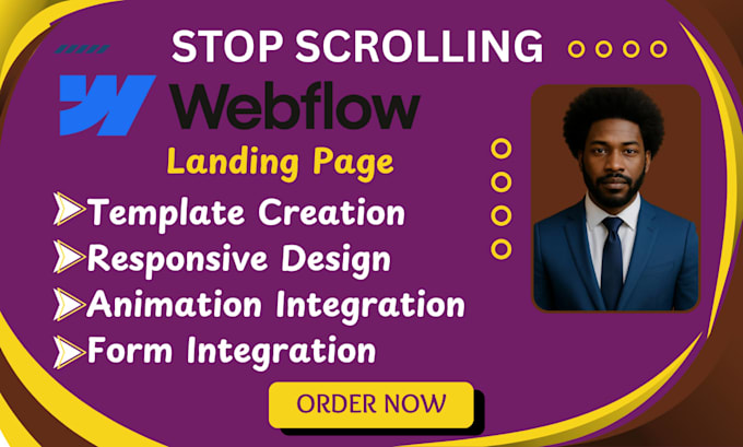 design a high converting webflow landing page