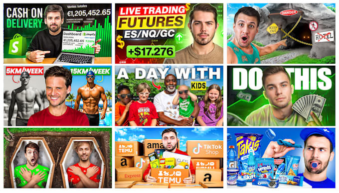 design high CTR youtube challenge thumbnails