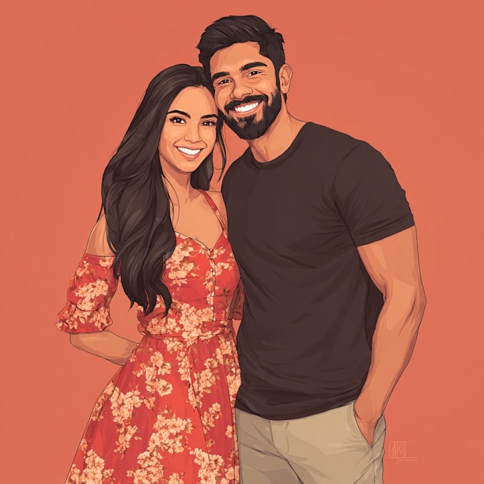 create a romantic family couple portrait