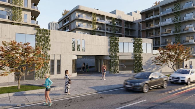 do 3d modeling and realistic rendering for your urban project