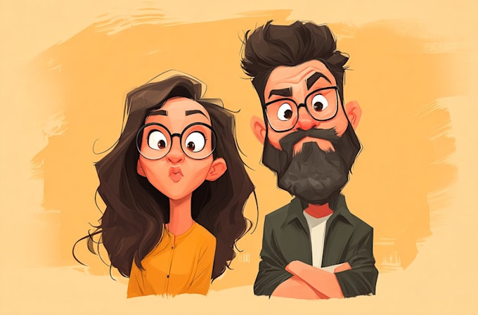 make couple portrait illustration