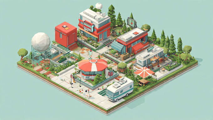 make unique isometric illustration