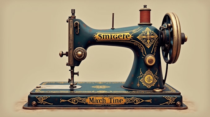 design outstanding sewing machine logo