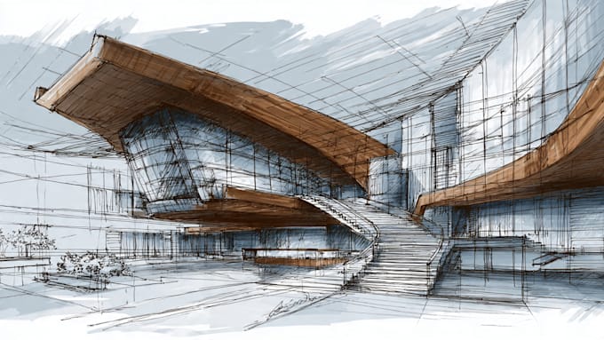 sketch architecture and interior design