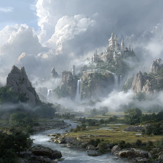Design detailed fantasy landscapes and environments by Crisuseteca | Fiverr