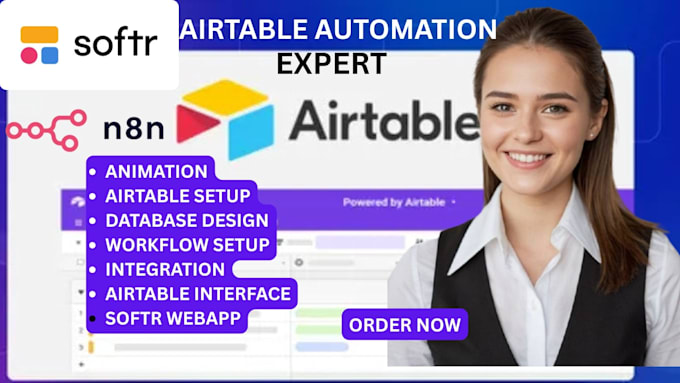 do airtable database, ai automation, airtable interfaces design, ai agent