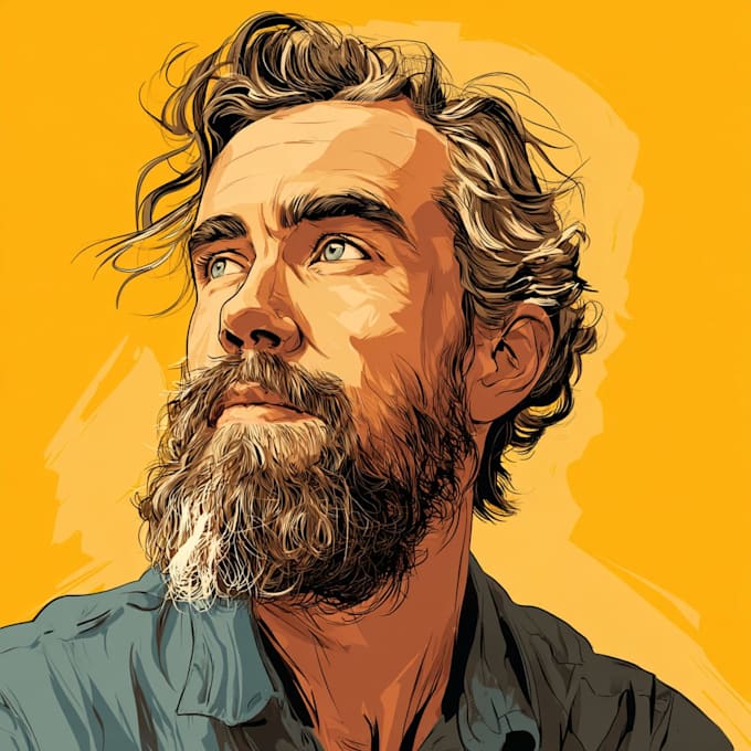 create a face into color vector art portrait