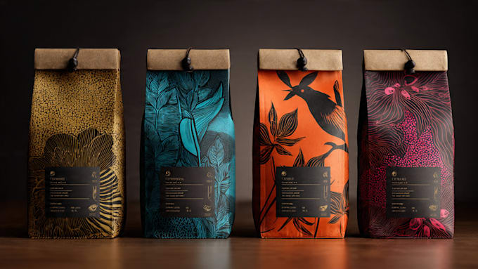 do coffee packaging, coffee bag, tea packaging, label design