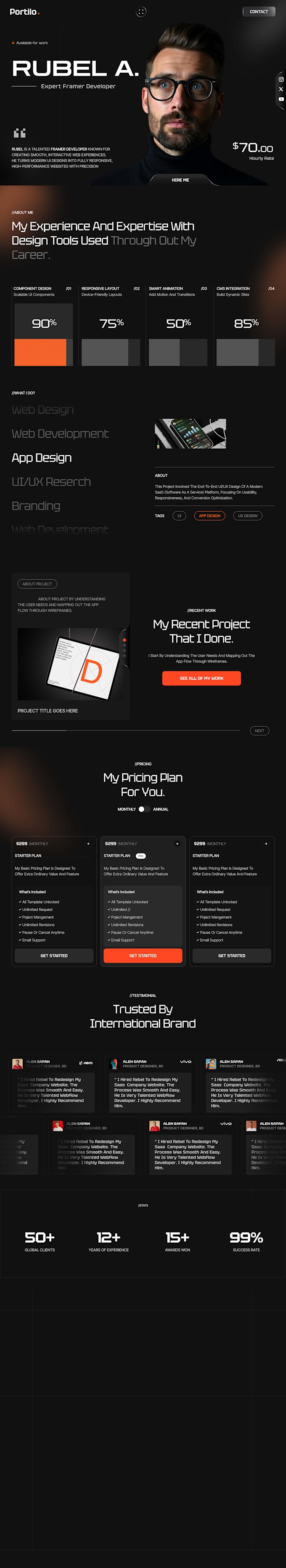 framer website design and framer developer