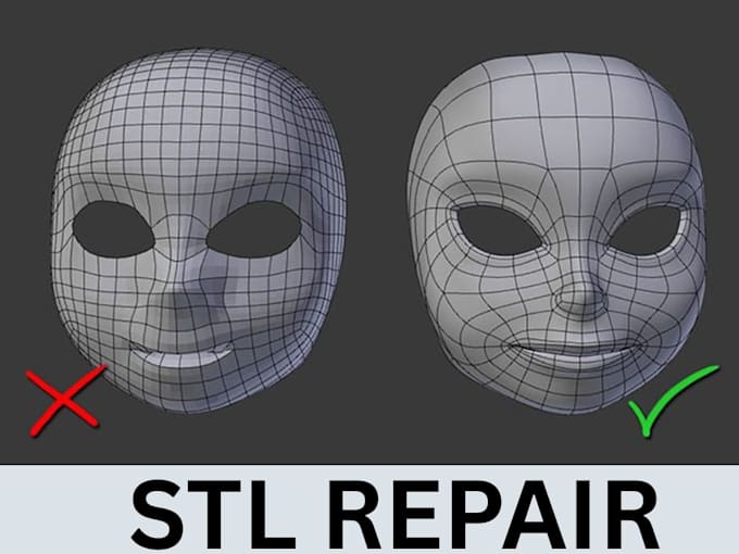 3d printing stl repair mesh repair 3d model 3d scan cleanup stl file repair fix