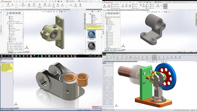 mechanical 3d cad modeling solidworks parametric assemblies fea ansys simulation