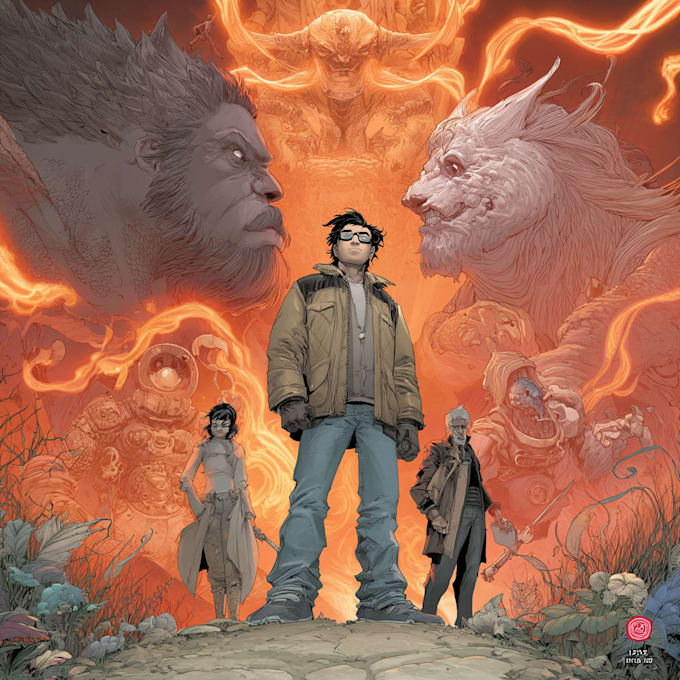 draw a cover art or comic cover art