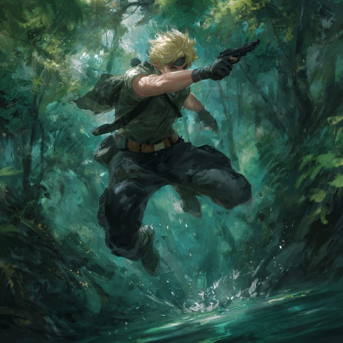 create a tcg card illustrations or epic splash art