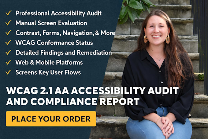 conduct a wcag 2 1 aa accessibility audit and compliance report