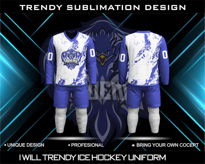 create a professional ice hockey jersey design