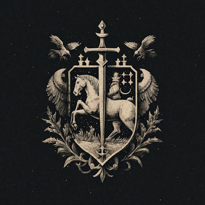 create a awesome medieval vintage fantasy logo