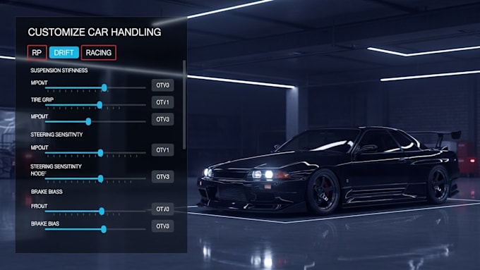 customize, fix, and realistic fivem car handling for rp, drift and racing server