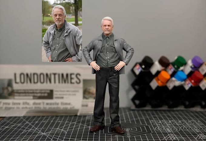 custom personalized 3d bobblehead design stl file model for 3d printing