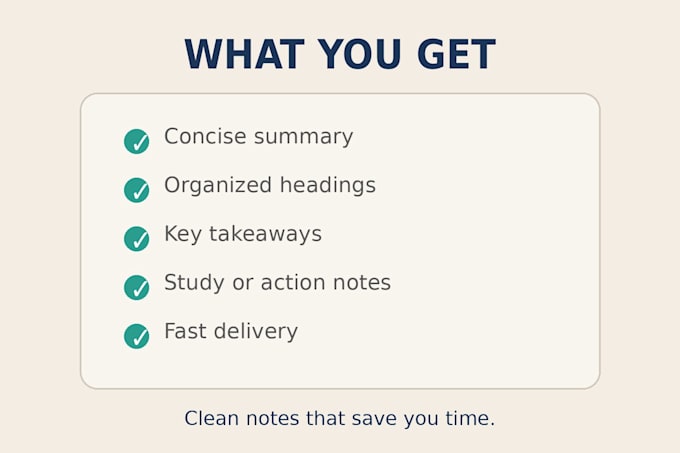 summarize your video, lecture, PDF into clear notes