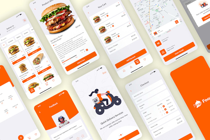 design modern mobile app UI UX in figma for ios and android