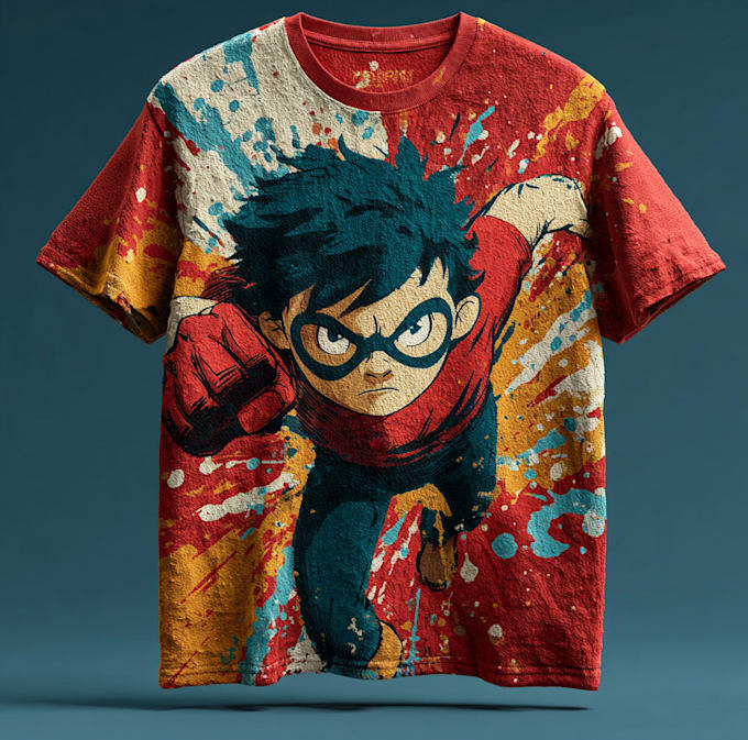 make a superhero cartoon t shirt for you