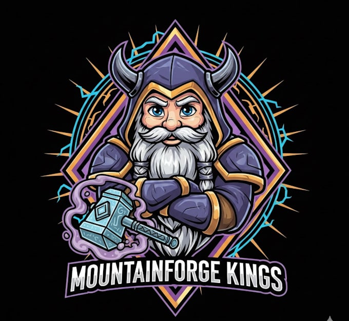 do a modern dwarf mascot logo with t shirt design