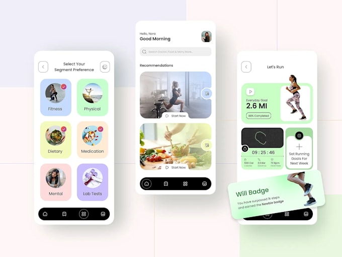 develop an ai fitness or workout app and healthcare app