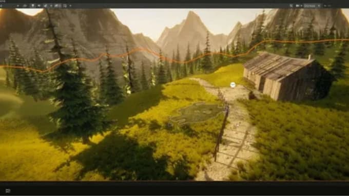 design 3d terrain landscape game environment level for unity and unreal engine