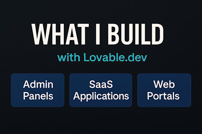 build a full web app or saas using lovable dev