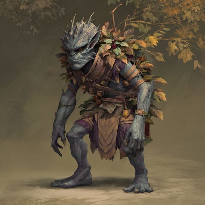 draw monster or fantasy creature horror illustration