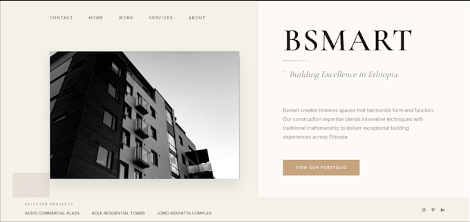 develop and design a static website