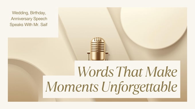 write a captivating wedding, birthday and anniversary speech