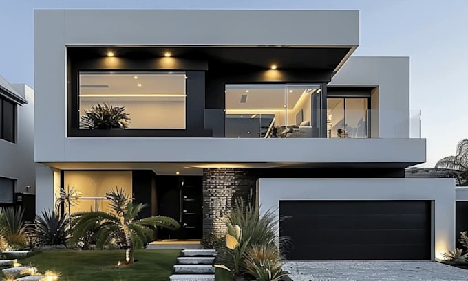 do 3d house design, exterior and interior with realistic rendering