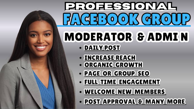 be your facebook group page admin moderator or community manager fb page create